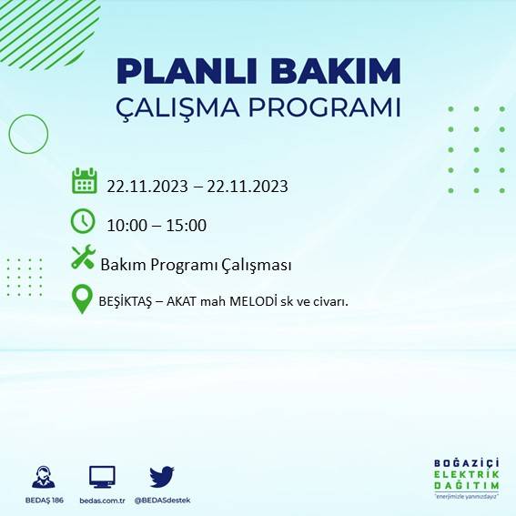 İstanbul'un bu ilçelerinde yaşayanlar dikkat: Saatlerce sürecek elektrik kesintisi için hazır olun 11